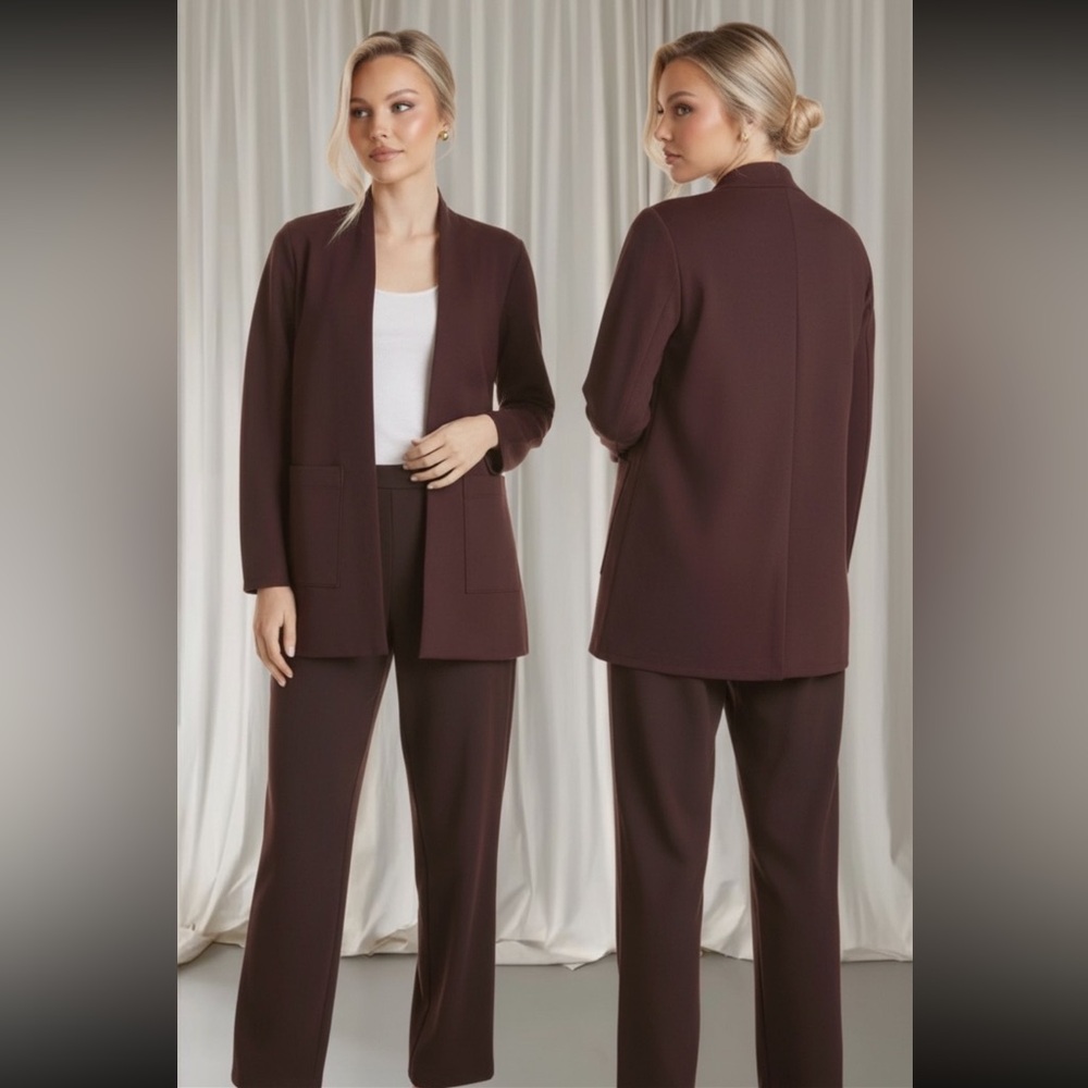 Eileen fisher minimalist long sleeve open front cardigan size xs